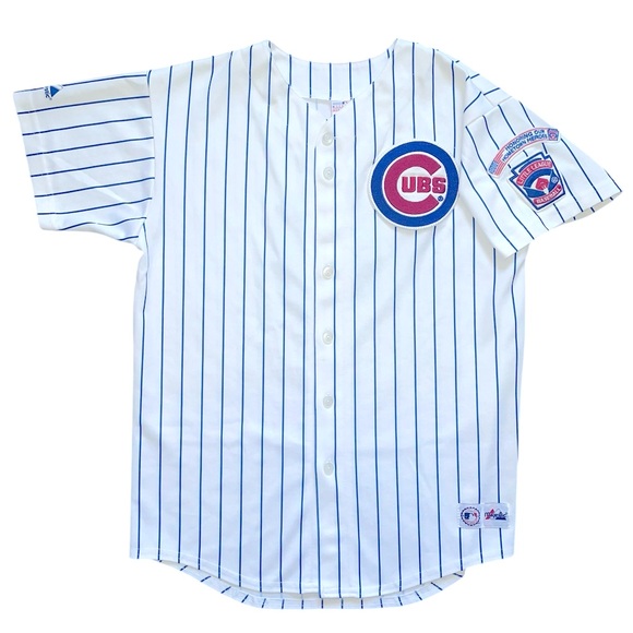 vintage 60s ron santo chicago cubs majestic mlb baseball jersey authentic